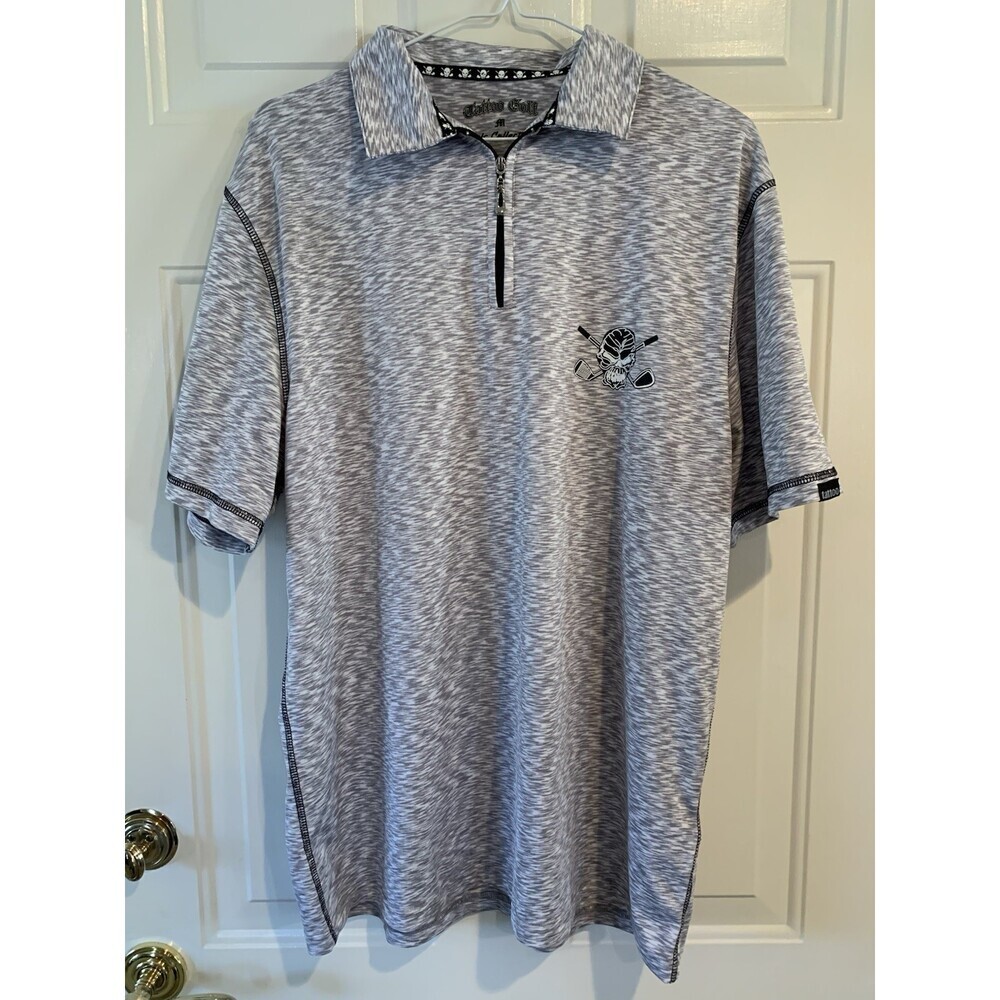 Tattoo Golf Epic Collection Men’s 1/4 Zip Grey/white Pullover M Quick Dry